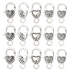 10Pcs 5 Styles Tibetan Style Alloy Lobster Claw Clasps FIND-YW0009-89-1
