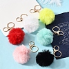 Faux Rabbit Fur Pom Pom Ball Keychain KEYC-FS00031-01-5