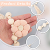 Wooden Banners with Flower Tassels Pendant Hanging Bunting FIND-WH20019-93A-6