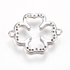 Brass Micro Pave Cubic Zirconia Links ZIRC-K073-09-01P-2