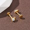 304 Stainless Steel Synthetic Opal Stud Earrings EJEW-B143-01G-03-3