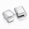 Smooth 304 Stainless Steel Magnetic Clasps with Glue-in Ends STAS-H402-29P-3