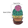 10Pcs Cactus DIY Diamond Painting Coaster Kits PW-WG3F4DA-01-2