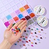 DIY Glass Round Beads Bracelets Making Kits DIY-YW0012-08-4