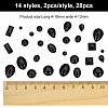 28Pcs 14 Styles Natural & Synthetic Mixed Gemstone Cabochons G-HY0001-59-2