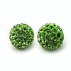 Polymer Clay Rhinestone Beads X-RB-C1438-12mm-A07-1