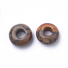 Natural Polychrome Jasper/Picasso Stone/Picasso Jasper European Large Hole Beads G-Q442-11-2