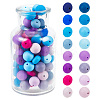 112Pcs 16 Style Food Grade Eco-Friendly Silicone Focal Beads SIL-GO0001-01-1