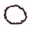 Natural Garnet Chip Beaded Stretch Bracelets for Women Men BJEW-JB10647-04-1