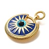 Brass Enamel Pendants KK-U055-12G-02-2