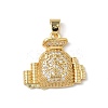 Micro Pave Clear Cubic Zirconia Pendants KK-L253-13G-04-1