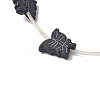 Natural Black Stone Beads Strands G-B136-A07-3