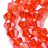 Transparent Electroplate Glass Beads Strands GLAA-F029-3mm-C14-3