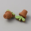 Leaf Pot Food Grade Eco-Friendly Silicone Beads SIL-WH0014-18G-2