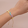 Handmade Glass Seed Bead Woven Flower Braided Bracelets RV1845-2
