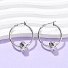 Brass Twist Hoop Earrings for Women EJEW-L297-01A-P-1