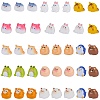 39Pcs 13 Style Cute Resin Animal Figurines Ornament DJEW-SZ0001-11-1