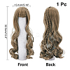 PP Plastic Long Wavy Curly Hairstyle Doll Wig Hair DIY-WH0304-260-2