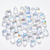 Transparent Spray Painted Glass Charms LS-GLAA-R211-03-D05-1