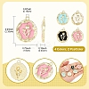 8Pcs 4 Colors Alloy Enamel Pandants ENAM-FS0002-22-4