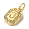 Real 18K Gold Plated Brass Micro Pave Clear Cubic Zirconia Pendants KK-L216-002G-O-2