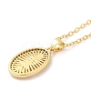 Brass Micro Pave Cubic Zirconia Pendants Necklace LS-NJEW-I125-01D-3