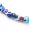 Colorful Evil Eye Lampwork Stretch Beaded Bracelets Sets BJEW-JB05931-3