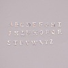Letter A~Z Alloy Rhinestone Cabochons MRMJ-WH0072-92A-1