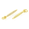 Leaf Rack Plating Brass Micro Pave Cubic Zirconia Pendants KK-S396-15-2