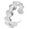 Vintage 304 Stainless Steel Shell Open Cuff Rings for Men and Women DB2106-1-1