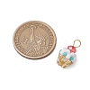Glass Seed Beaded Cupcake Pendants PALLOY-MZ00581-3