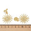 Sun Brass Micro Pave Clear Cubic Zirconia Dangle Stud Earrings  EJEW-S275-03G-5
