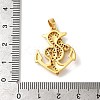 Rack Plating Brass Micro Pave Cubic Zirconia Pendants KK-U022-01A-03-3