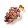 Natural Multicolor Tourmaline Round Cluster Pendants G-D094-04G-2