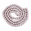 Baking Paint Pearlized Glass Pearl Round Bead Strands HY-Q330-8mm-81-2