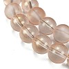 Frosted Transparent Glass Bead Strands GLAA-P065-10mm-05-4