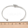 304 Stainless Steel Cuff Bangles for Women BJEW-C129-06P-3