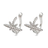 Rack Plating Brass Micro Pave Cubic Zirconia Cuff Earring EJEW-C086-13P-1