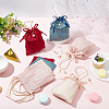 8 Sets 4 Colors Satin Jewelry Drawstring Gift Bags ABAG-BC0001-40-5