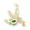 Real 18K Gold Plated Brass Micro Pave Cubic Zirconia Pendants KK-D004-24G-3