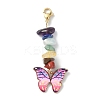 Butterfly Alloy Enamel Pendant Decorations HJEW-JM01192-01-2