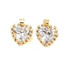 Rack Plating Brass Clear Cubic Zirconia Pendants KK-S379-05G-1