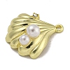 Alloy ABS Pearl Pendants PALLOY-F312-54G-2