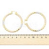 Brass Two Tone Hoop Earrings EJEW-B117-06E-M-5
