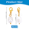 20Pcs Oval Natural Pearl Pendant Decoration HJEW-PH02069-4