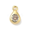 Brass Micro Pave Cubic Zirconia Charms KK-G548-20G-2