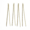 Brass Rhinestone Cup Chain Big Pendants KK-R129-06G-1
