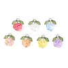 7Pcs 7 Colors Transparent Normal Glass Pendants PALLOY-JF04620-01-1