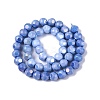Ombre Effect Dyed Electroplate Opaque Glass Beads Strands EGLA-Q130-01A-04-3