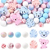 5 Styles Silicone Beads SIL-YW0002-49-2